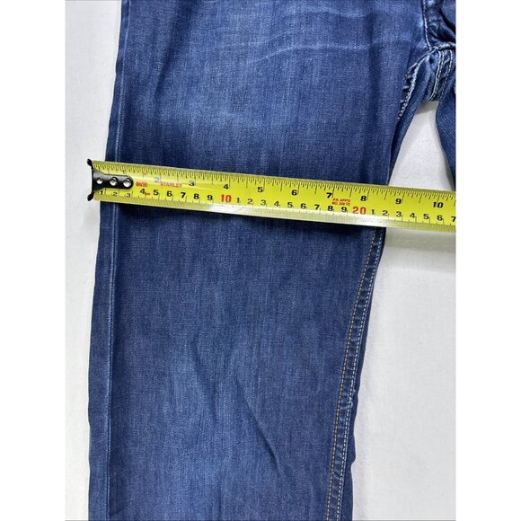 Diesel Jeans Larkee Straight Button Fly Blue Men's 29 X 32 Dark Wash Denim - Picture 8 of 16